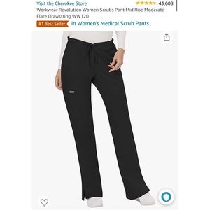NEW WITHOUT TAGS !! Mid Rise Moderate Flare Drawstring Scrub Pants